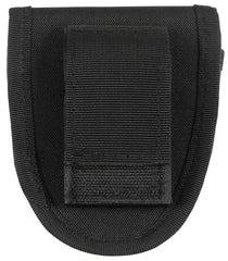 Toc Cătușe Nylon cu Velcro Negru MFH - Prindere Curea 8cm, 80g