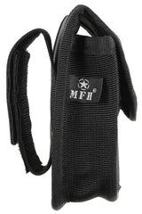 Toc Cătușe Nylon cu Velcro Negru MFH - Prindere Curea 8cm, 80g