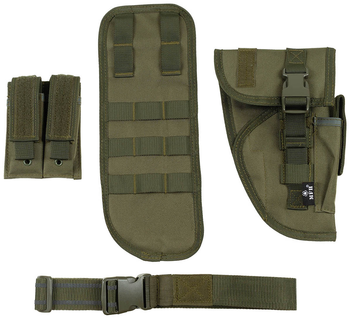 Toc de picior Tactical Oliv MFH - Dreptaci, Toc detașabil