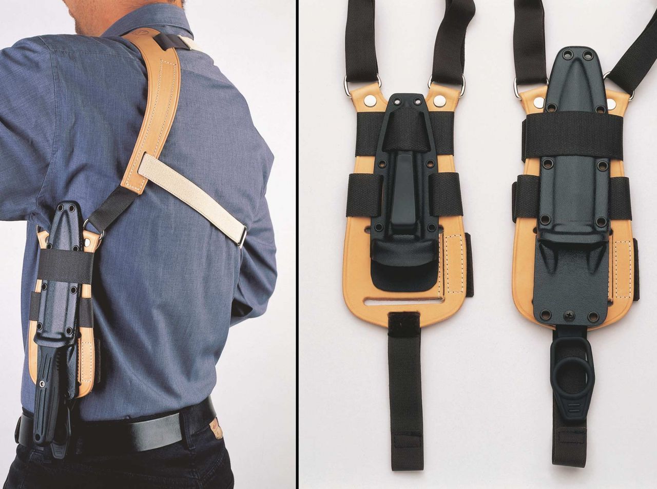Toc de umar Applegate-Fairbairn Holster Böker- Piele Calitate, Ambidextru