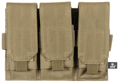 Toc încărcătoare Triplu MOLLE Coyote MFH - Capace Velcro, Prindere MOLLE