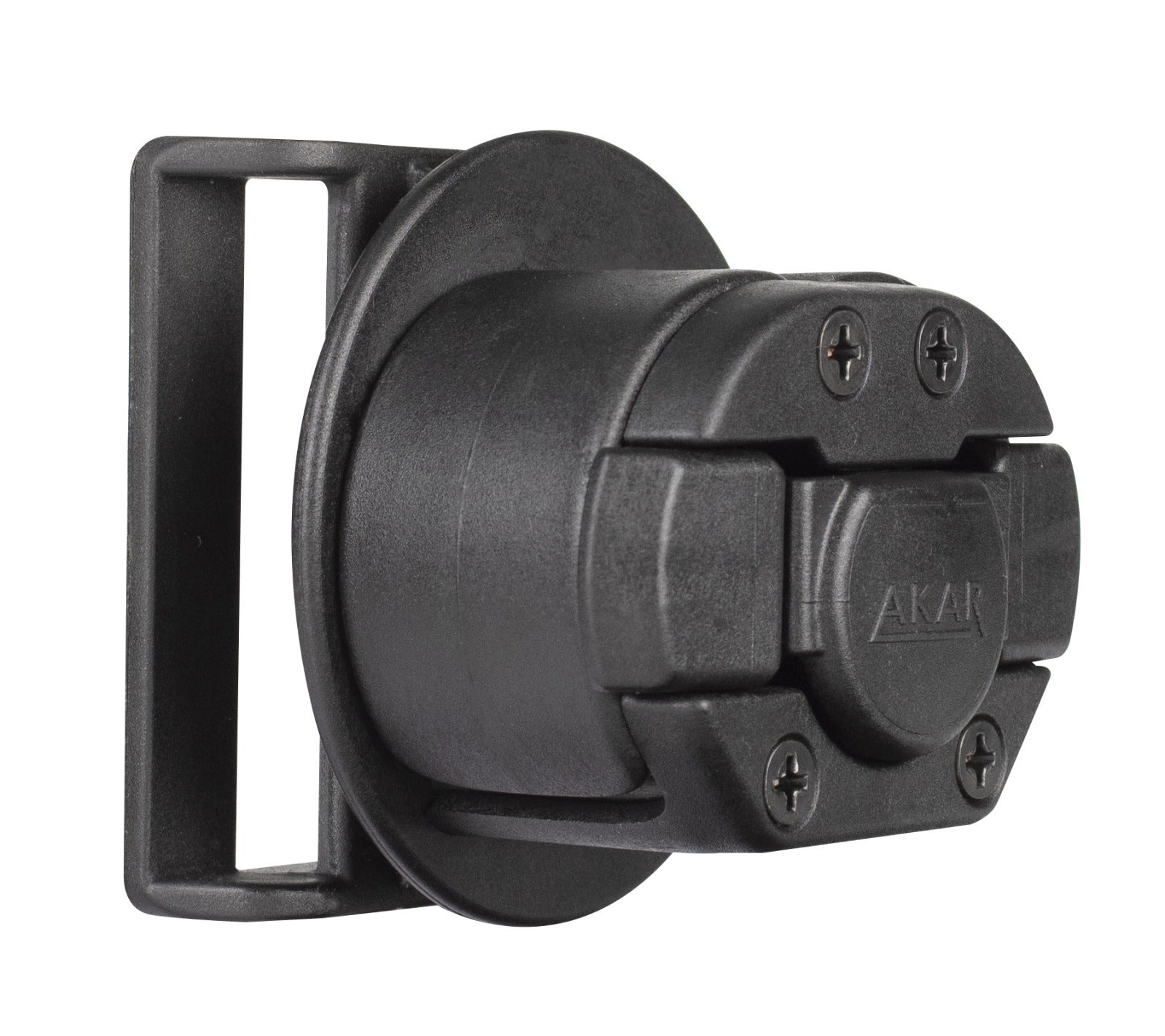 Toc pentru cătușe AKAR® ELITE din polimer, negru, universal, retenție și eliberare la buton P1024