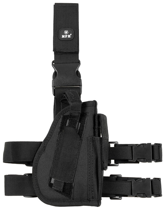 Toc Picior Pistol Dreapta Negru MFH - Reglabil, Curele Detasabile
