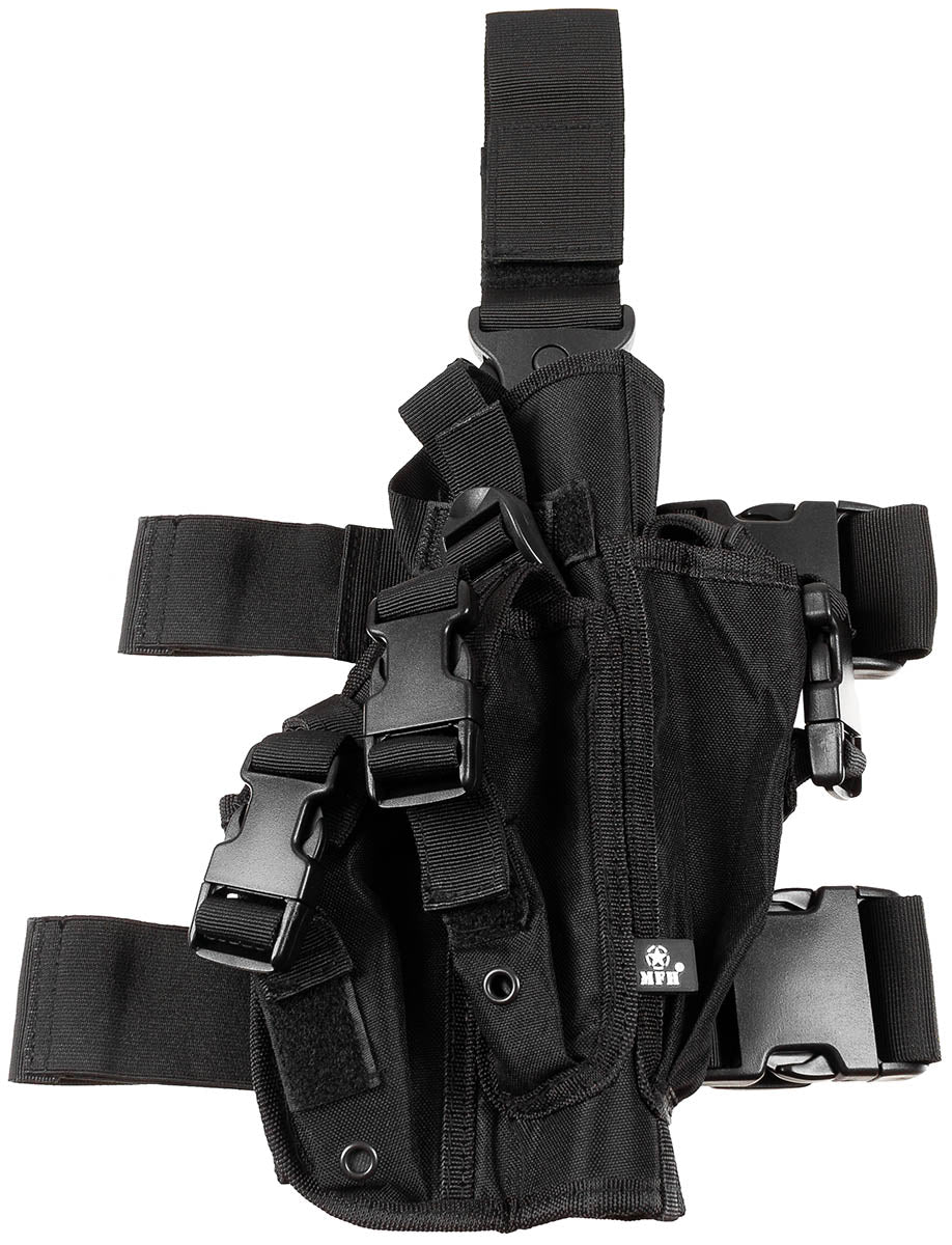 Toc Picior Pistol Negru MFH - Pentru Dreptaci, 2 Curele Reglabile