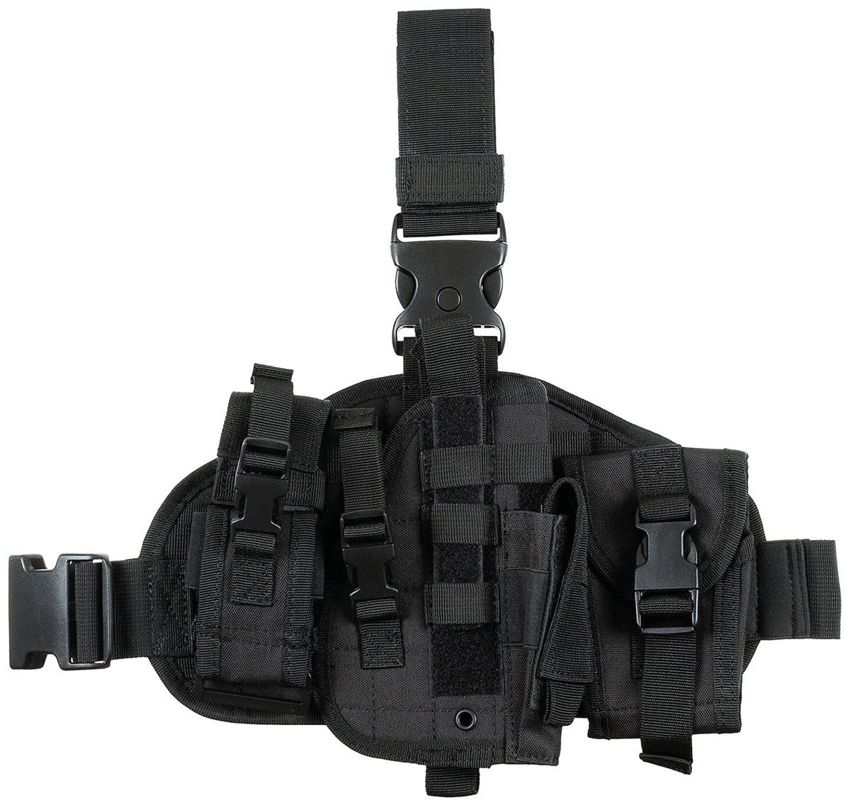 Toc Pistol Coapsă MOLLE Negru MFH - Pentru Dreptaci, Sistem MOLLE