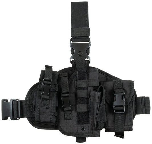 Toc Pistol Coapsă MOLLE Negru MFH - Pentru Dreptaci, Sistem MOLLE