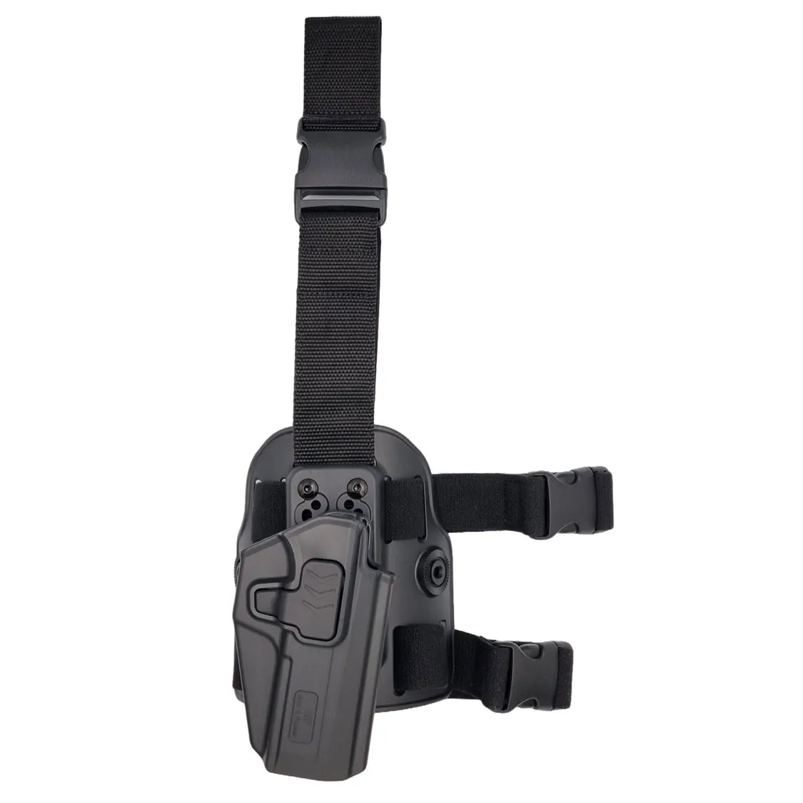 Toc pistol CZ P09 / P07 GUN FLOWER® tactic-operațional, drop-leg, negru, din polimer, cu retentie nivel II, optic ready, GF-PLP09A