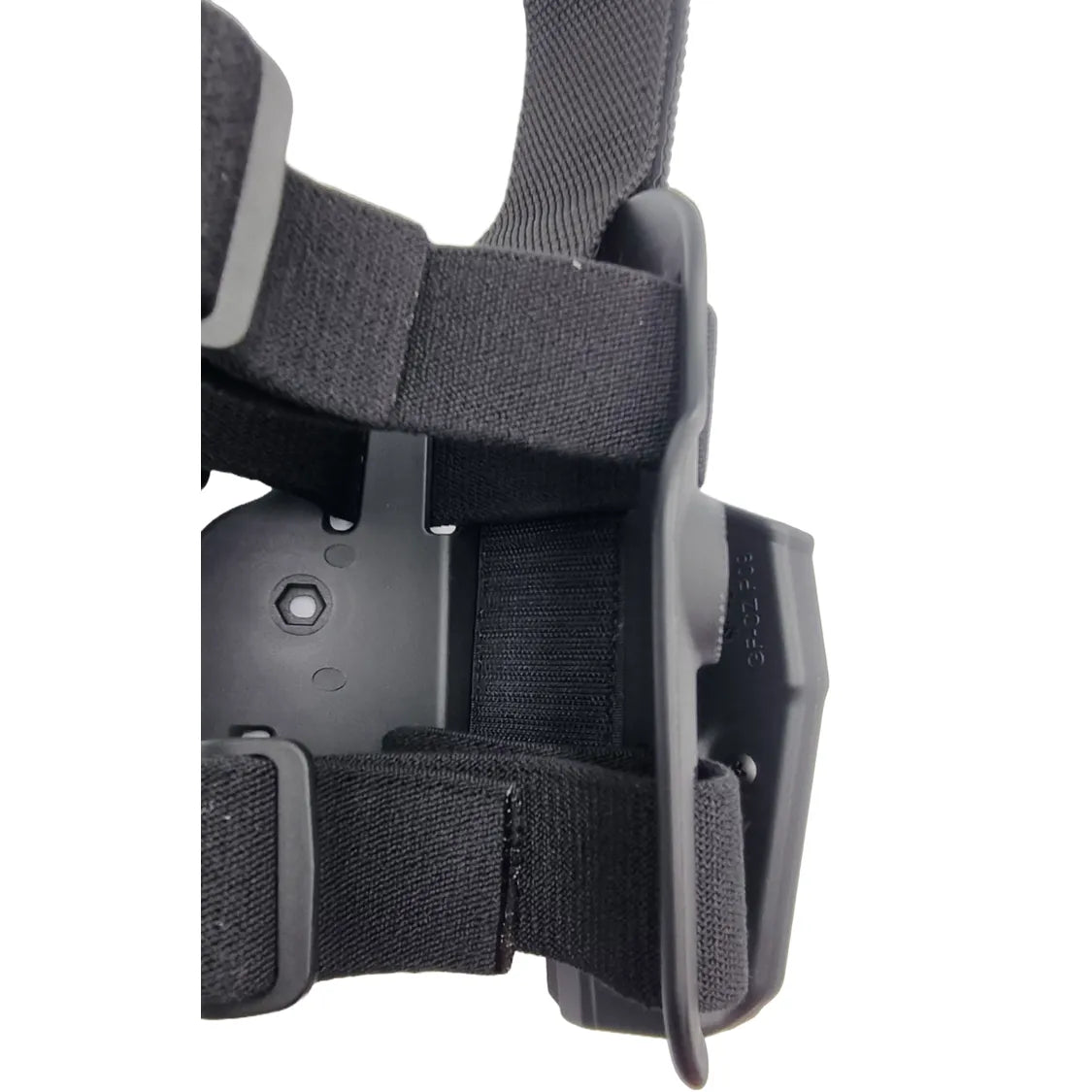 Toc pistol CZ P09 / P07 GUN FLOWER® tactic-operațional, drop-leg, negru, din polimer, cu retentie nivel II, optic ready, GF-PLP09A