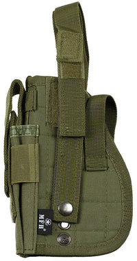 Toc pistol MOLLE, Dreapta, Oliv MFH - Inchidere ajustabila, Buzunar magazie