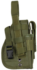 Toc pistol MOLLE, Dreapta, Oliv MFH - Inchidere ajustabila, Buzunar magazie