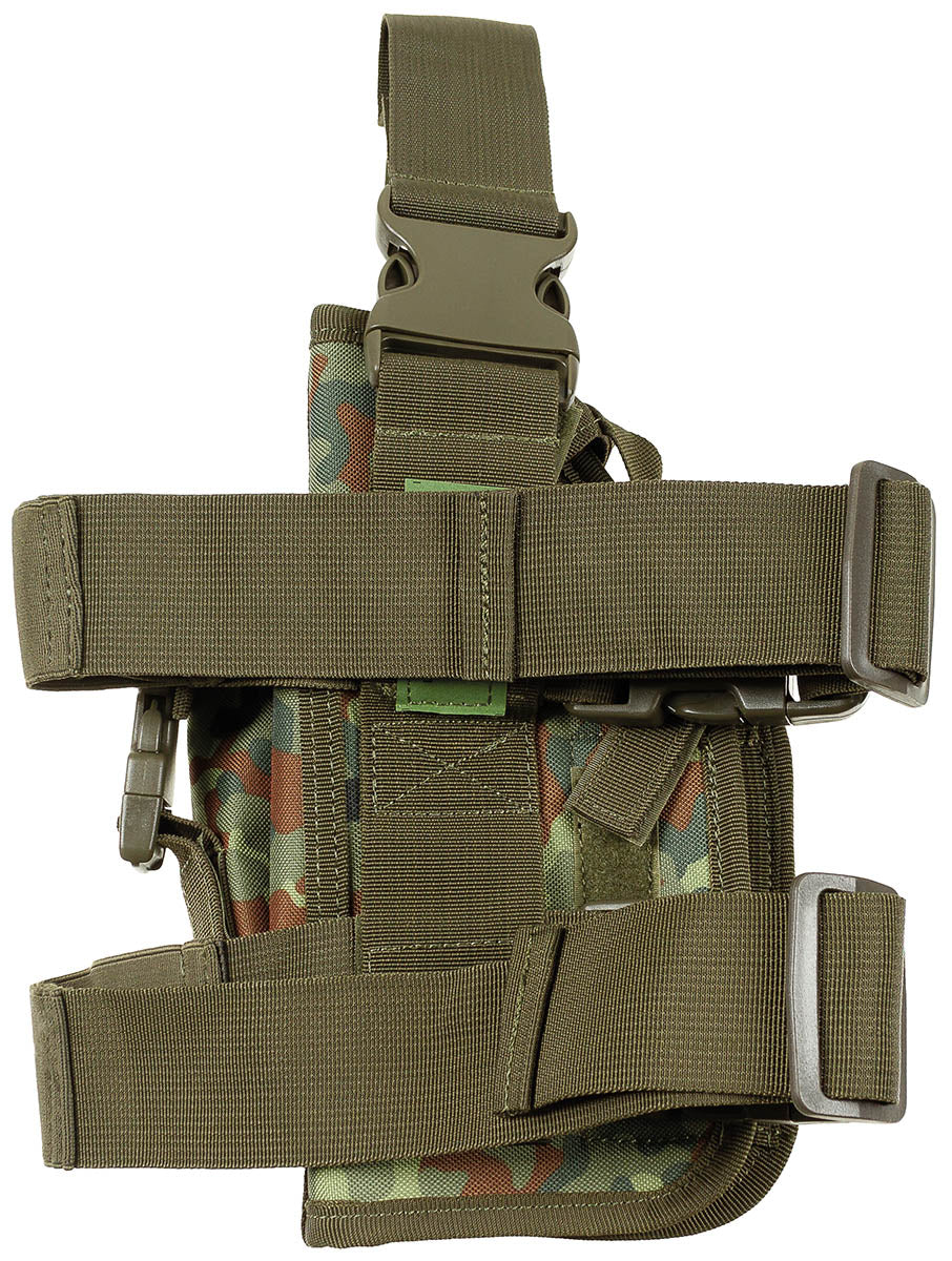 Toc Pistol Picior Flecktarn MFH - Pentru Dreptaci, Prindere Curea 6cm