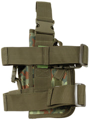 Toc Pistol Picior Flecktarn MFH - Pentru Dreptaci, Prindere Curea 6cm