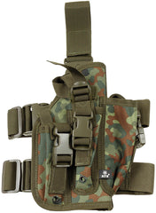 Toc Pistol Picior Flecktarn MFH - Pentru Dreptaci, Prindere Curea 6cm
