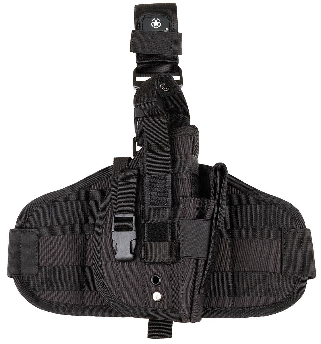 Toc Pistol Picior "MOLLE" Negru MFH - Dreptaci, Prindere MOLLE