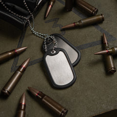 Token Identificare Militar M-Tac USA cu Cauciuc - Pregătit pentru Personalizare