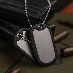 Token Identificare Militar M-Tac USA cu Cauciuc - Pregătit pentru Personalizare