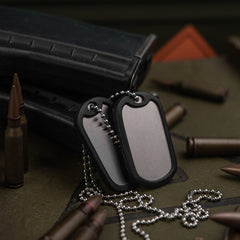 Token Identificare Militar M-Tac USA cu Cauciuc - Pregătit pentru Personalizare