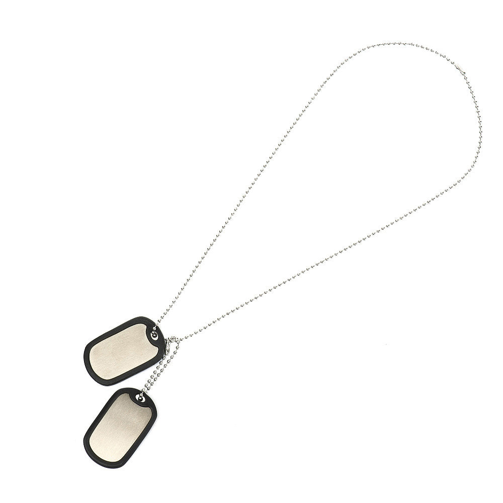Token Identificare Militar M-Tac USA cu Cauciuc - Pregătit pentru Personalizare