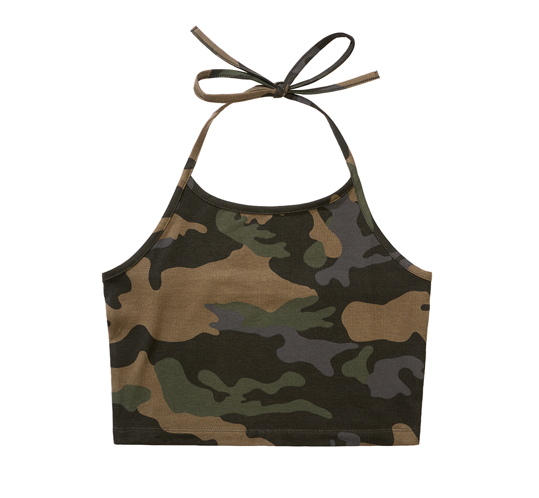 Top Neckholder Dark Camo Dama Brandit - Eleganta Tactica