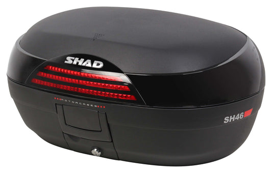 Topcase SH46 SHAD Negru - Spațiu 2 Căști Integrale, Sistem Handle Lock