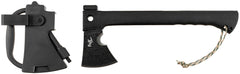 Topor Survival Negru FoxOutdoor - Oțel 3Cr13, Cuțit Integrat