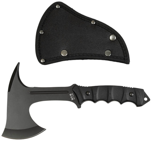 Topor Tactic Tomahawk "Comox" Negru MFH - Oțel 3Cr13, Mâner G10