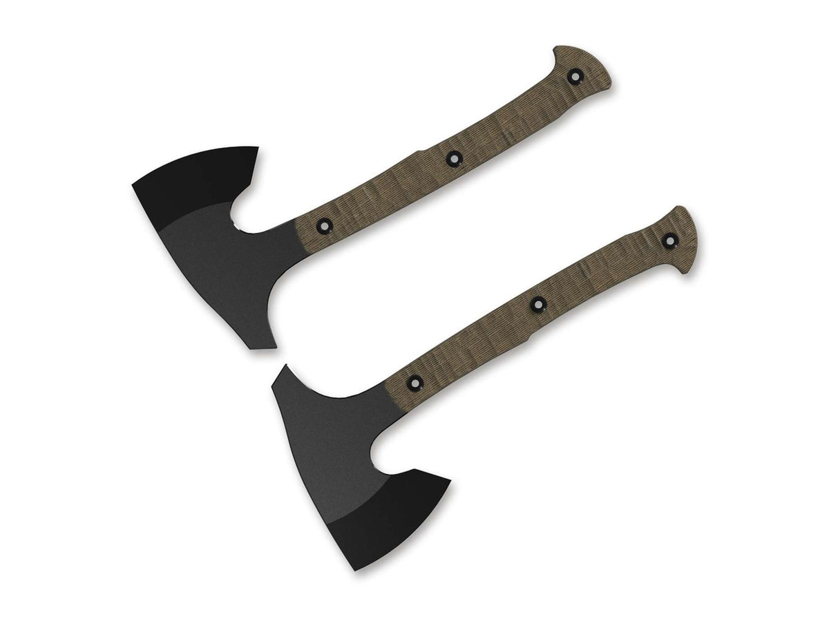 Topor Urus Axe 1095 Brown Micarta Kizer- Otel Carbon 1095, Maner Micarta