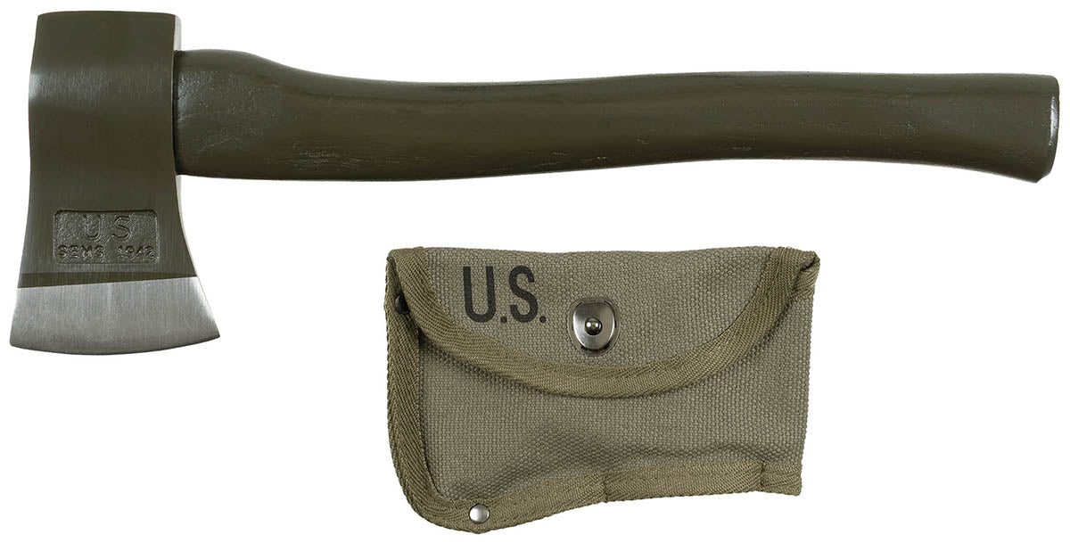 Topor US M-1910 cu Toc OD Green MFH - Oțel Carbon, Mâner Frasin