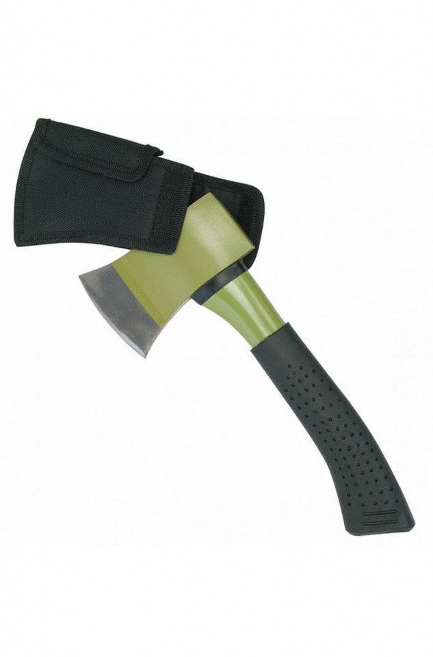 Toporișcă Mil-Tec cu Teacă – 32 cm, Mâner din Lemn Cauciucat