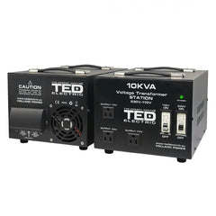 Transformator Tensiune 10kVA/8000W TED Electric - 220V/110V Reversibil - 3