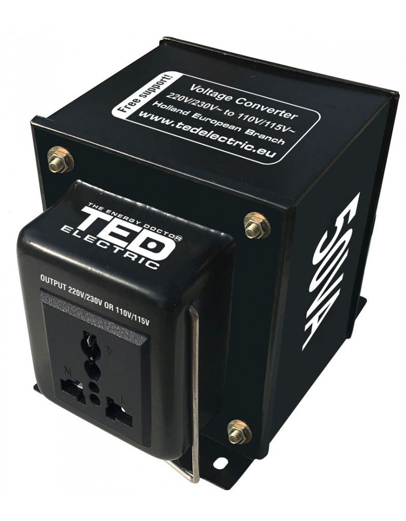 Transformator Tensiune 50VA 220V-110V Reversibil TED Electric - Compact & Versatil - 2