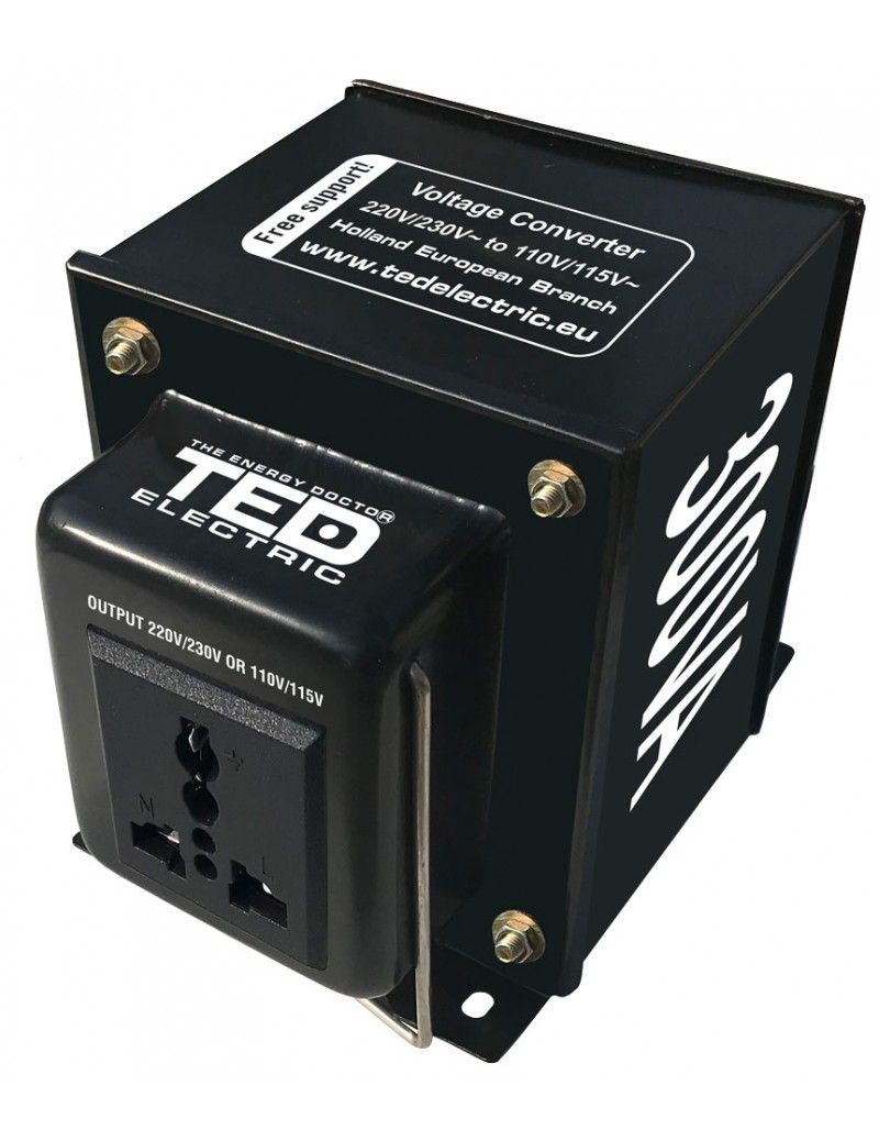 Transformator Tensiune Reversibil 300VA TED Electric - 220V/110V, Sigur - 2