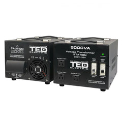 Transformator Tensiune Reversibil 5000VA 4000W TED Electric - 220V/110V - 3