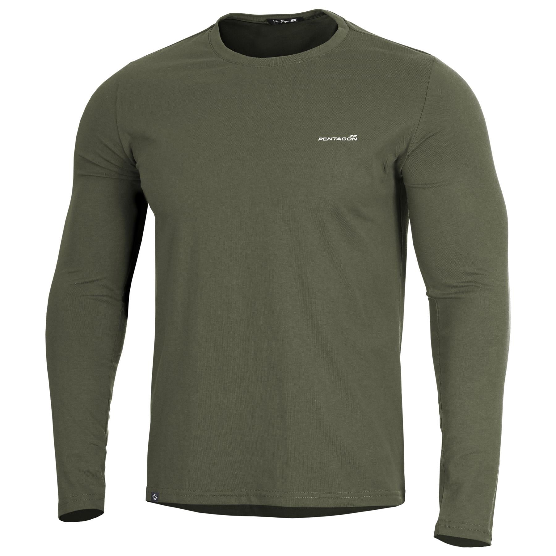 Tricou Ageron 2.0 Long Arm Shirt Olive Green Pentagon Tactical - Confort Superior și Durabilitate Excepțională