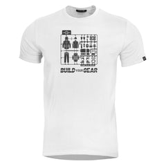 Tricou Ageron Build Your Gear -Bg White Pentagon Tactical - Confort Superior și Durabilitate Excepțională