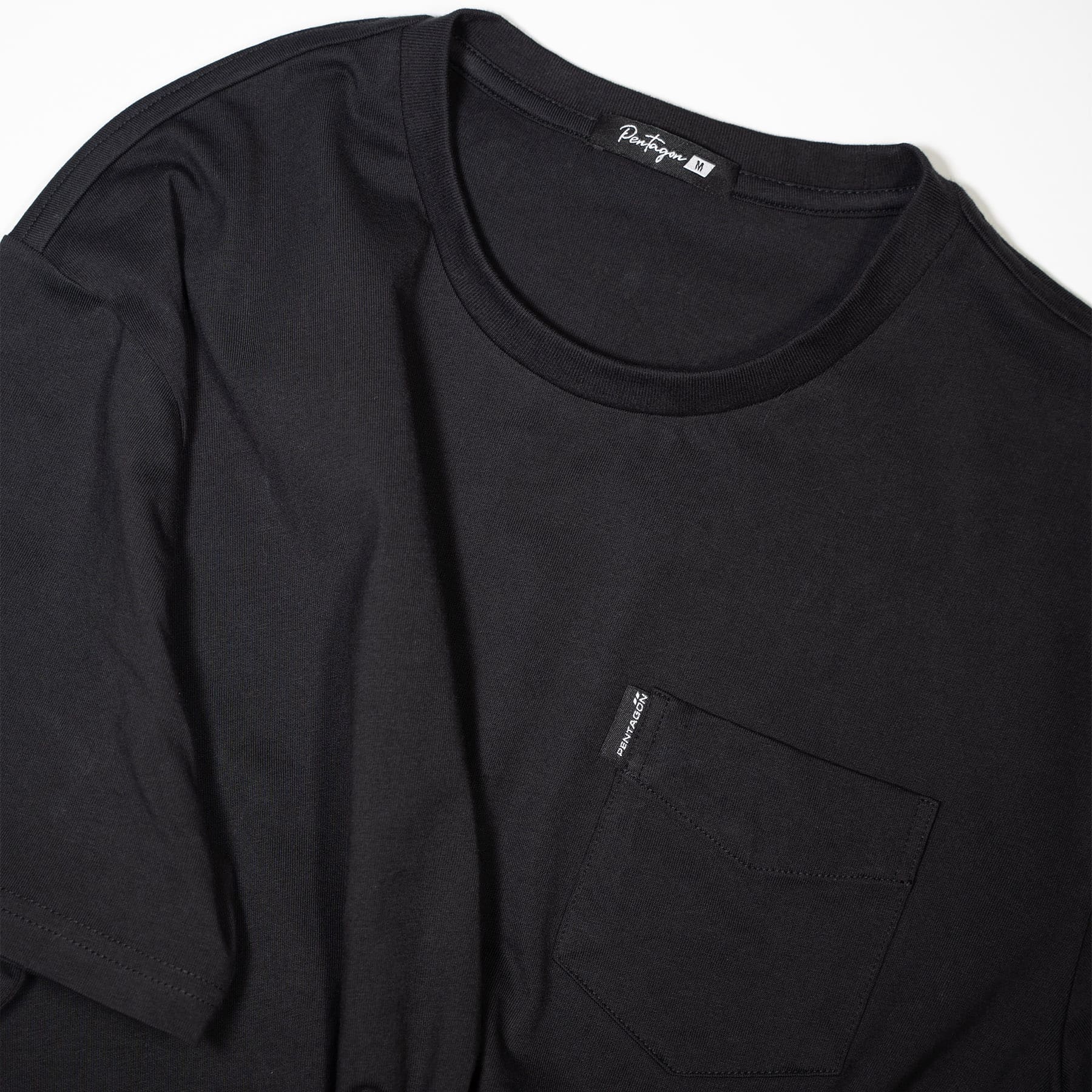 Tricou Ageron T-Shirt With Pocket -Po Black Pentagon Tactical - Performanță și Ventilație Optimă în orice Mediu