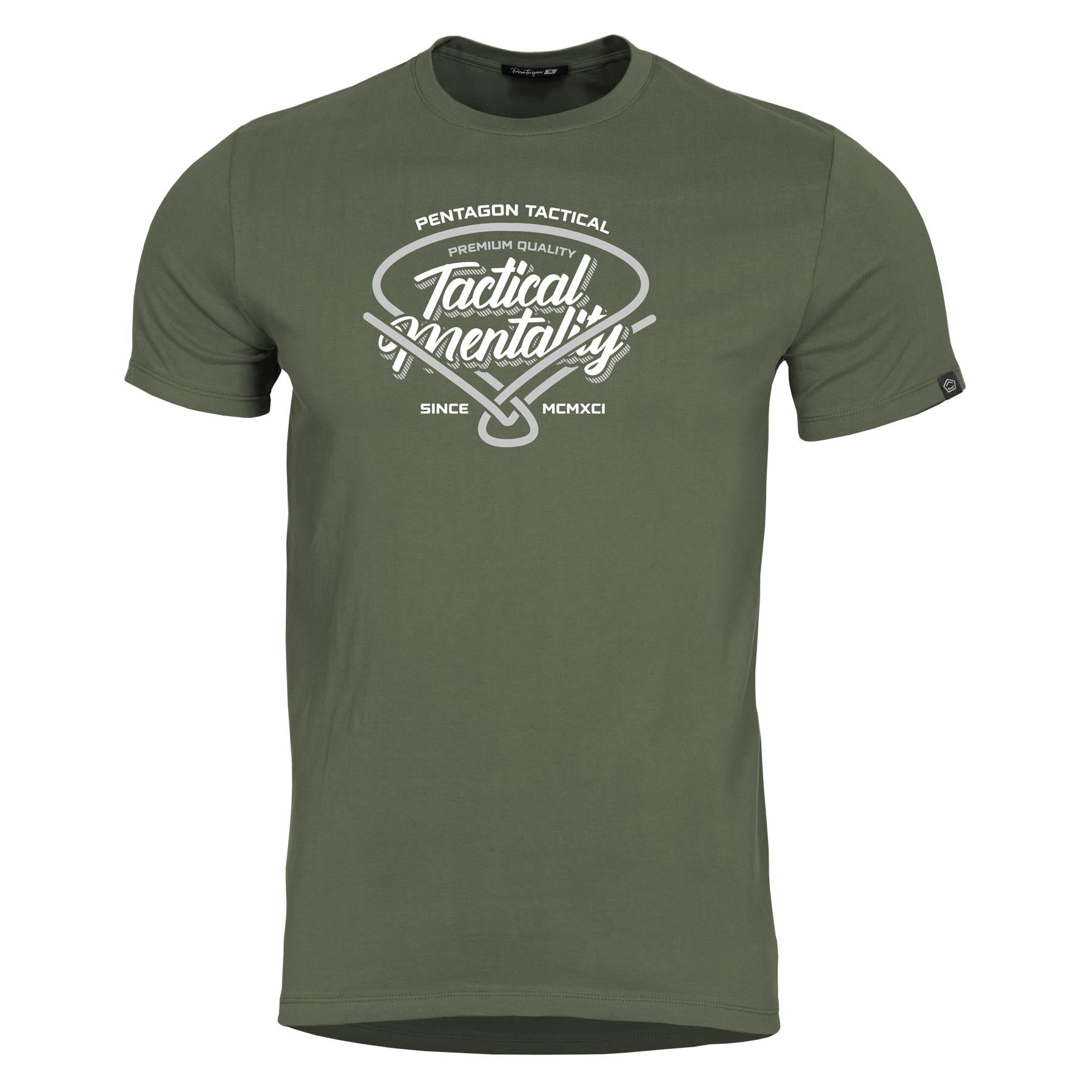 Tricou Ageron Tactical Mentality -Tm Olive Green Pentagon Tactical - Confort Superior și Rezistență Impecabilă