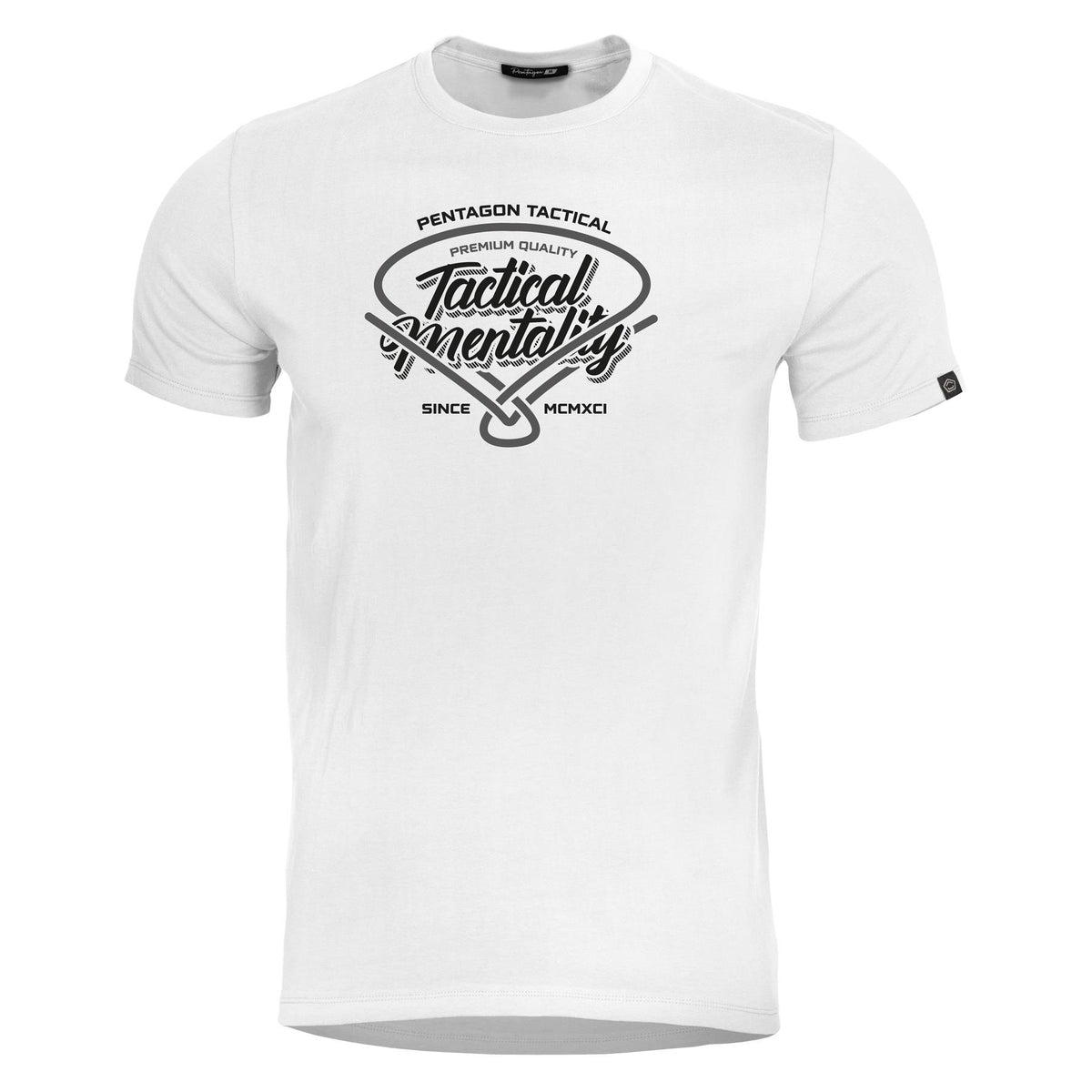 Tricou Ageron Tactical Mentality -Tm White Pentagon Tactical - Confort Superior și Durabilitate Excepțională