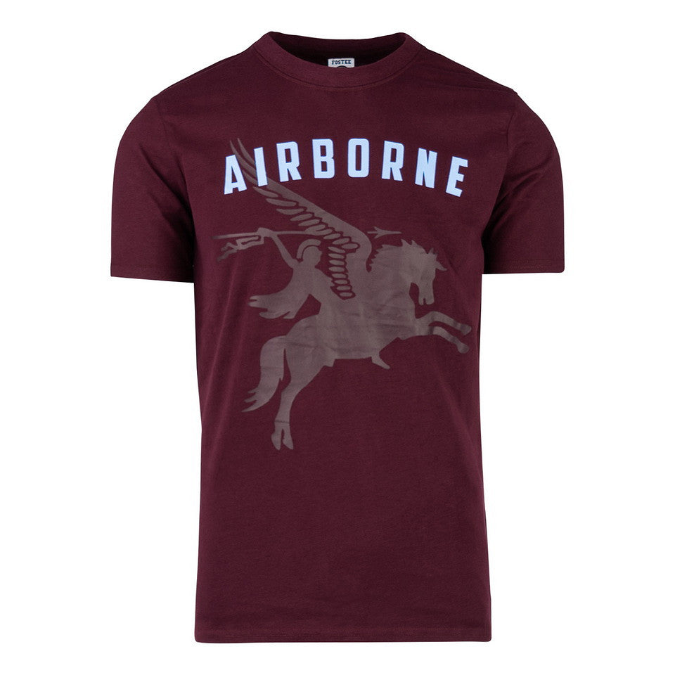 Tricou Airborne Pegasus Bordo Fostex® - Legendă și Confort Autentic