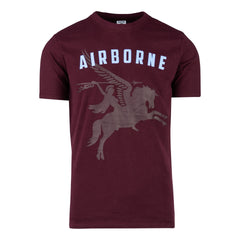 Tricou Airborne Pegasus Bordo Fostex® - Legendă și Confort Autentic