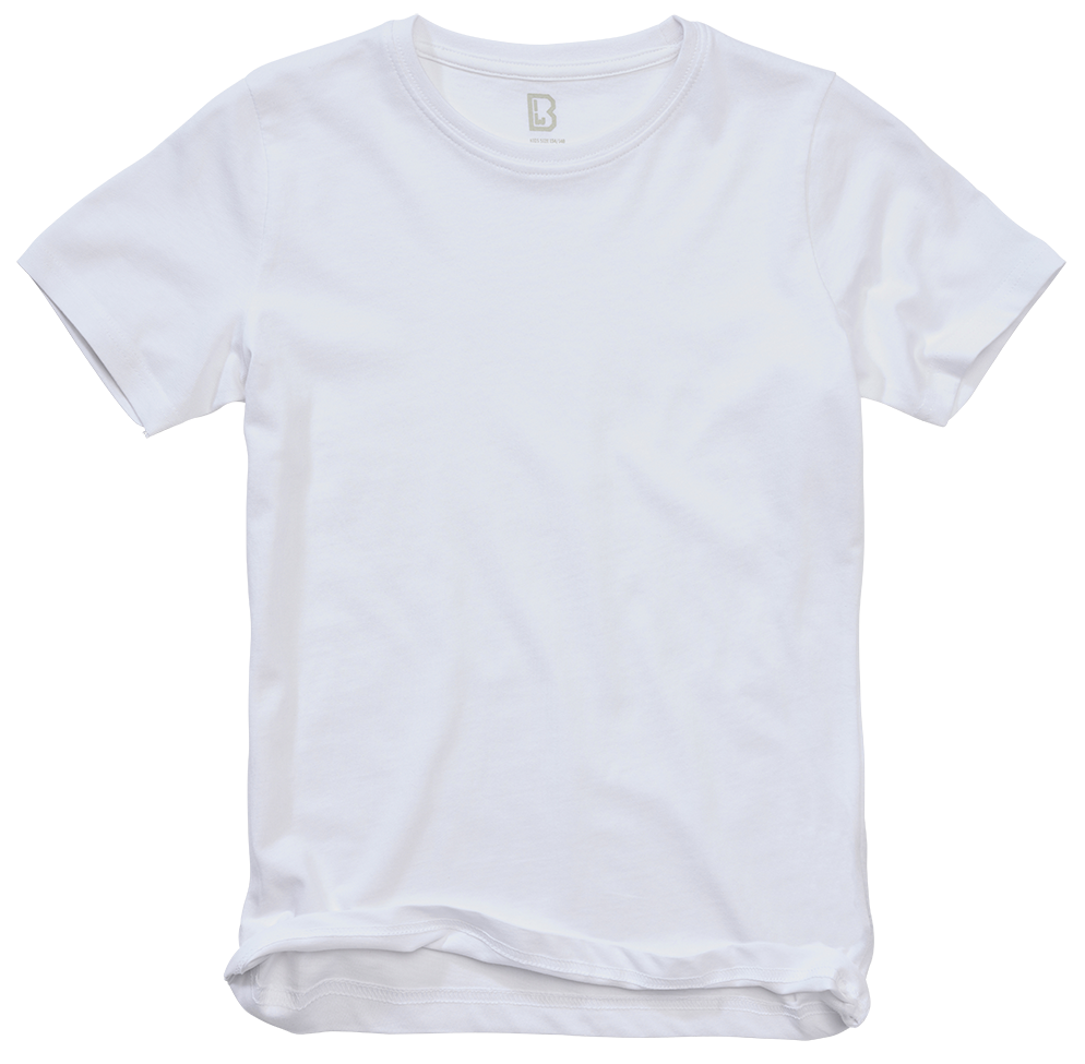 Tricou Alb Copii Brandit - Confort Optim Zilnic