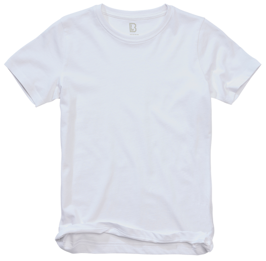 Tricou Alb Copii Brandit - Confort Optim Zilnic