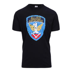 Tricou Allied Airborne Negru Fostex - Moștenire Eroică și Confort Modern