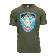 Tricou Allied Airborne Verde Fostex - Confort & Istorie Adevărată