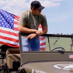 Tricou Allied Star - Willys Verde Fostex® - Spirit Autentic WWII