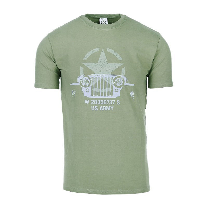 Tricou Allied Star - Willys Verde Fostex® - Spirit Autentic WWII