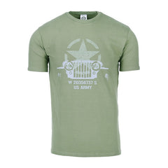Tricou Allied Star - Willys Verde Fostex® - Spirit Autentic WWII
