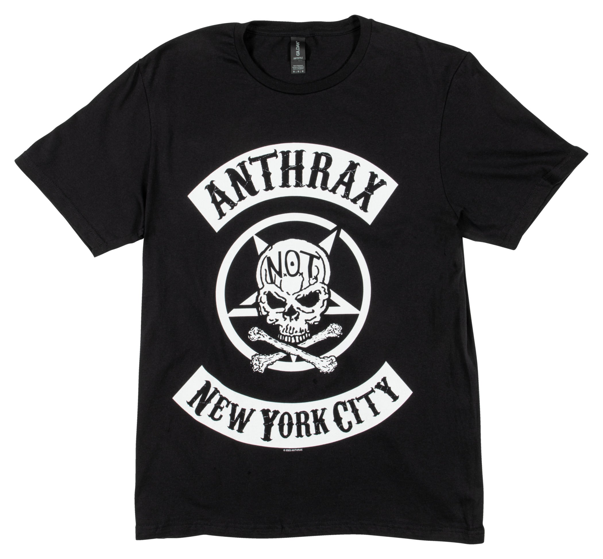 Tricou Anthrax Biker Skull - Bumbac Pur, Design Rock