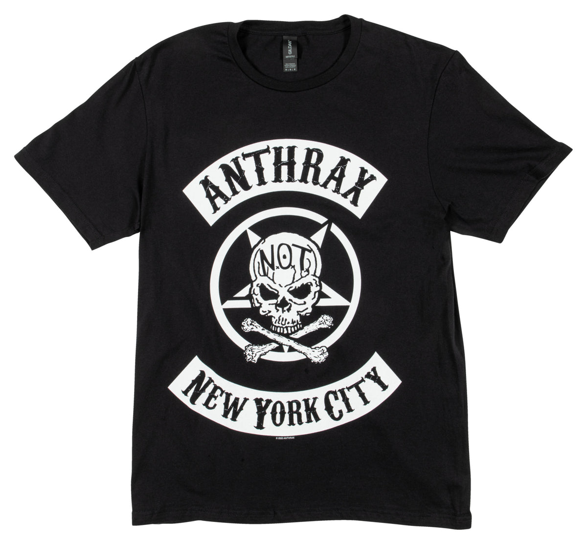 Tricou Anthrax Biker Skull - Bumbac Pur, Design Rock