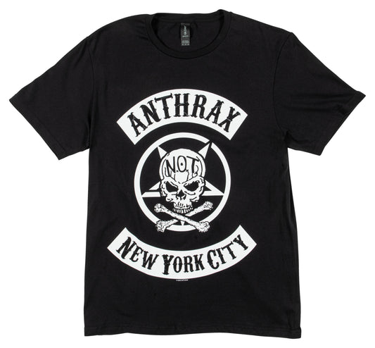 Tricou Anthrax Biker Skull - Bumbac Pur, Design Rock